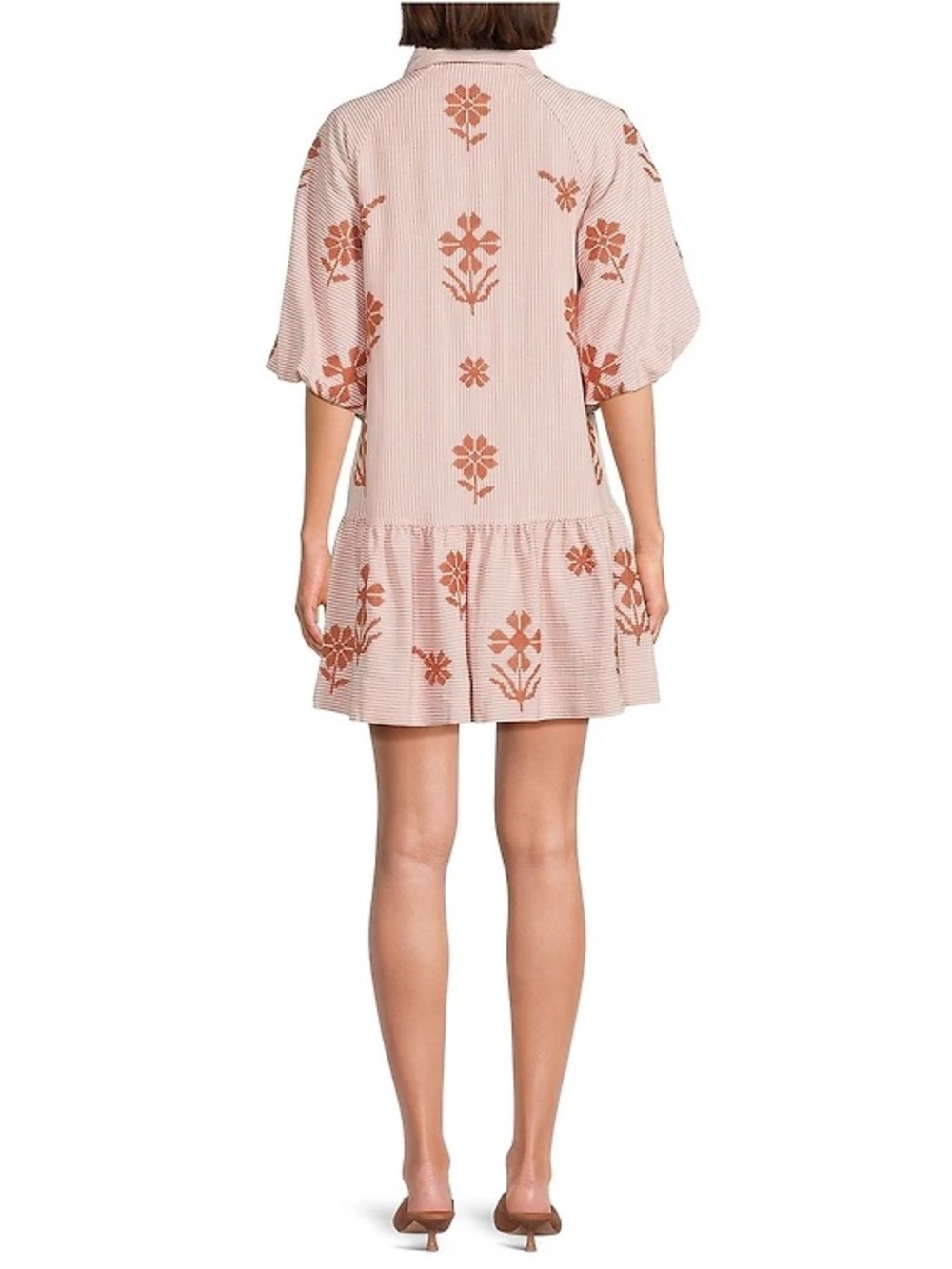 NWT J.Marie Kade Embroidered Short Sleeve Button up Mini Dress Sz XL - Picture 3 of 16
